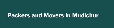 Packers and Movers in Mudichur